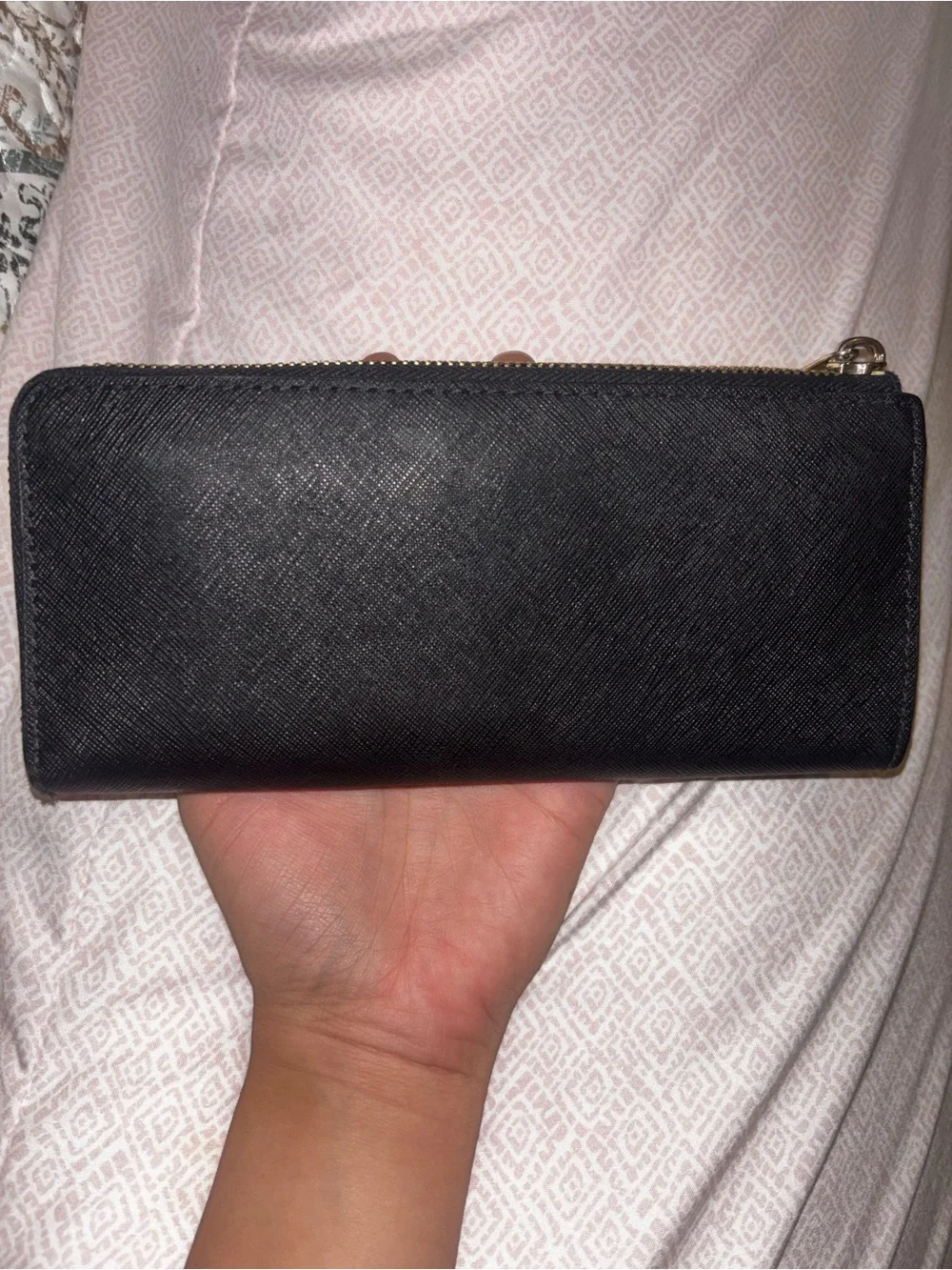 Michael Kors Black Saffiano Zip-Around Wallet